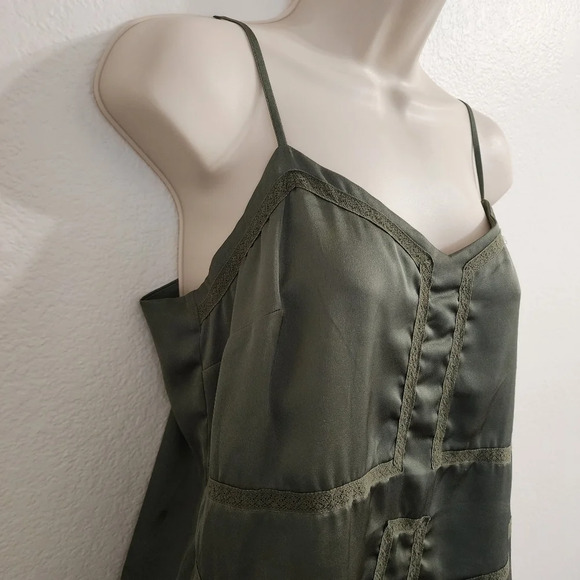 BANANA REPUBLIC Satin Camisole Green Size S - Picture 4 of 8